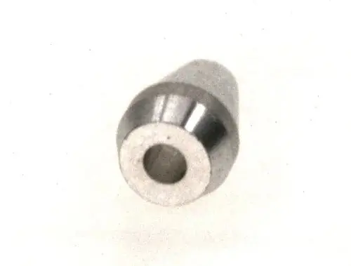 Metalldrehteil von Bosch mit konischer Form und einem Durchgangsloch in der Mitte, auf heller Oberfläche abgebildet.